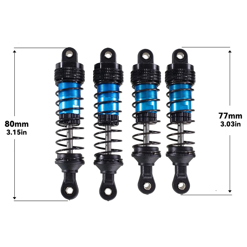 For Wltoys 144001-02 144010 124007 124008 124016 124018 124019 Metal Shock Absorber Oil Damper RC Car Upgrade Parts Accessor