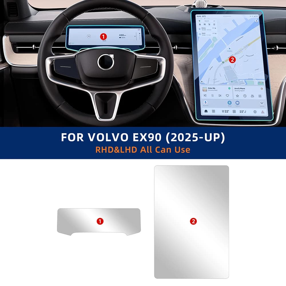 For Volvo EX90 2025 Polestar 3 Car Central Control Navigation Instrument Display Screen Protective Film Interior Sticker TPU PPF