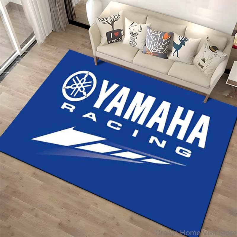 3D Y-Yamaha Racing Moto Sign Carpet Rug for Playroom Bedroom Living Room Sofa Home Decor,kids Game Area Rug Non-slip Floor Mat