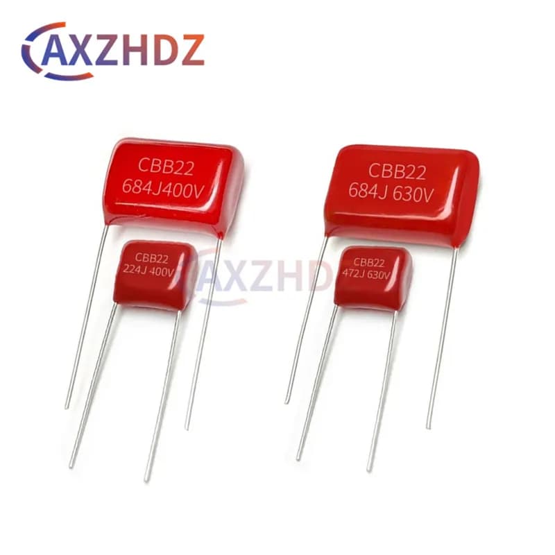 10PCS 400V 630V 1nF-10uF 0.1uF 22nF 33nF 47nF 100nF 2.2uF 102J 223J 104J 474J 105J 225J 475J CBB22 Polypropylene Film Capacitor
