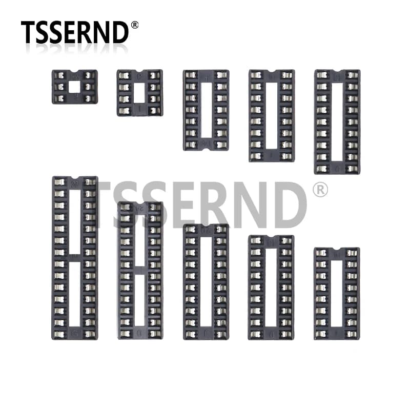 10PCS IC Sockets 2.54mm Connector 8 14 16 18 20 24 28 40 Pin DIP Socket Chips Base DIP6 DIP8 DIP14 DIP16 DIP18 DIP20 DIP28 DIP40