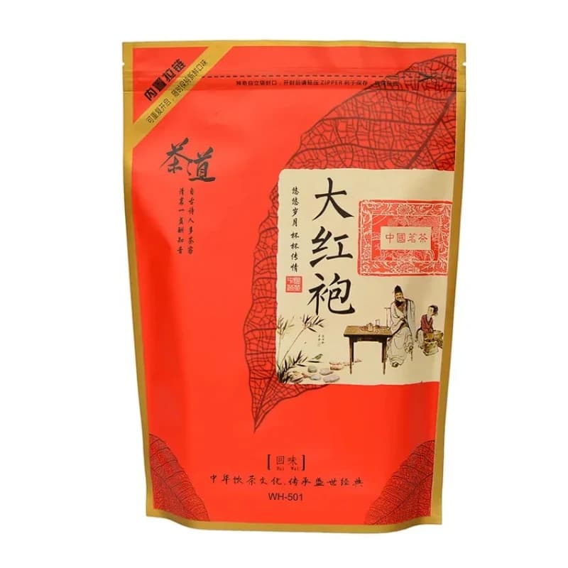 Da Hong Pao Oolong Tea Zipper Bag Self-supporting Self-sealing Plastic Tea Bag Universal Tea Gift Packaging NO Packing Bag