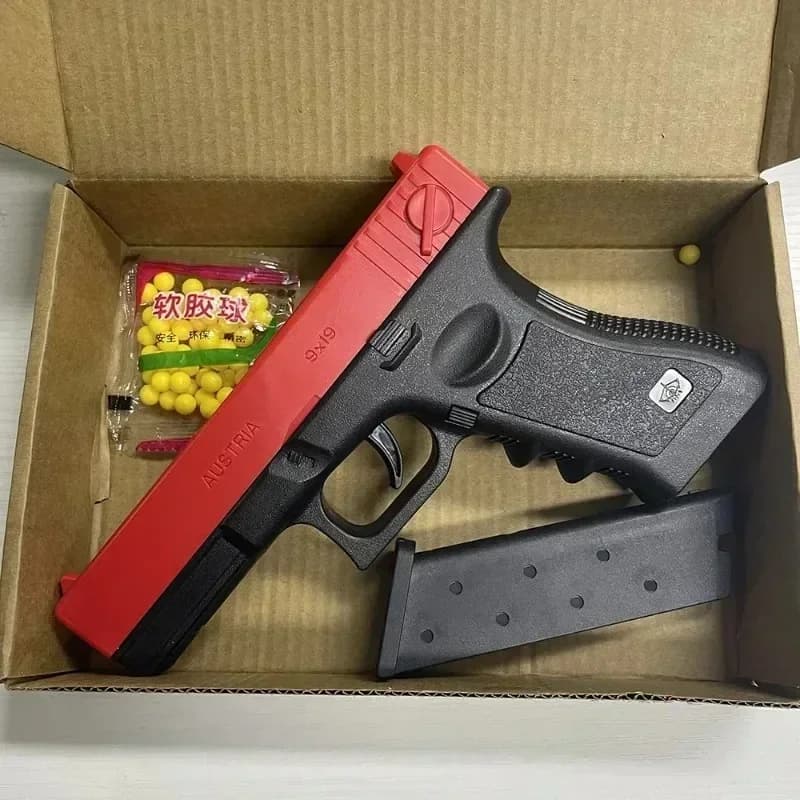 Toy Gun High Quality Soft Bullet Air Gun Manual G17 Glock Toy Gun Lower Magazine Laser Outdoor Sports Game Children Gift