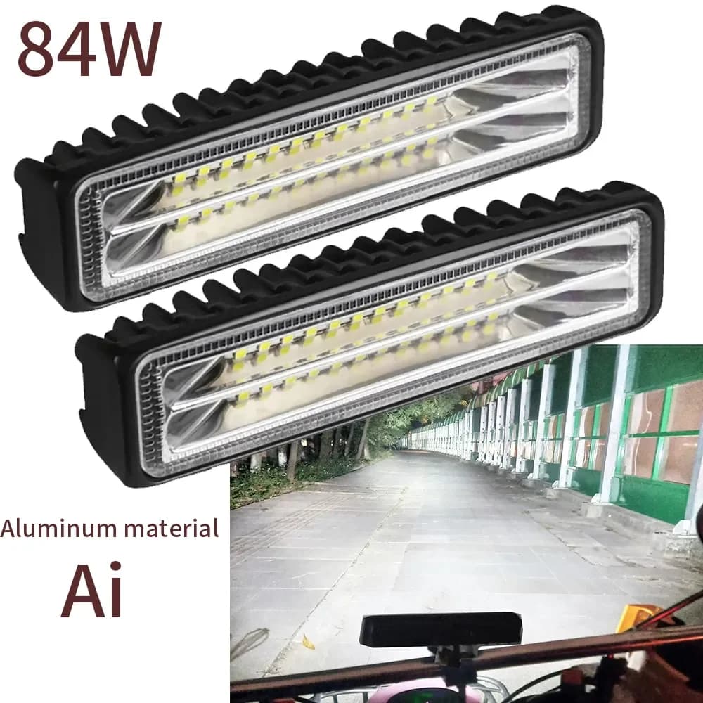 2pc 84W 28LED Car Work Light High Bright Spotlight Offroad Automobile Truck Driving Fog Headlights DRL Driving Aluminum Lamp 12V