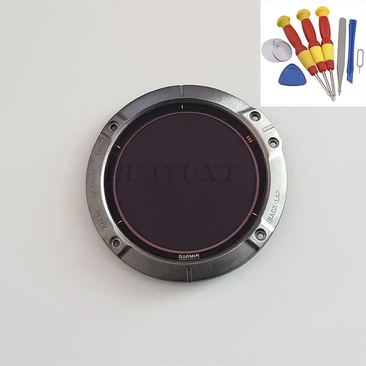 Original For GARMIN Fenix 6X Pro Solar LCD Screen With DLC Coated Frame Repair Replacement Parts