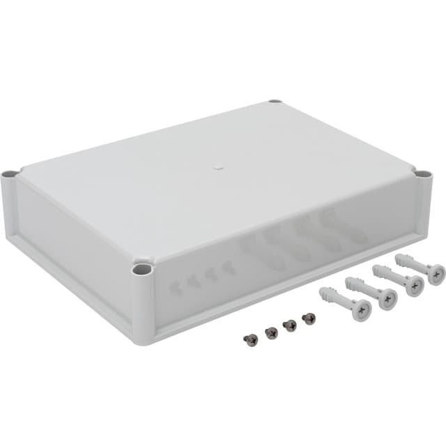 Fibox Dæksel 380x280x80 grå polycar.