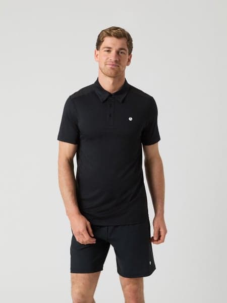 Björn Borg Ace Mesh Panel Polo Shirt Sort, M