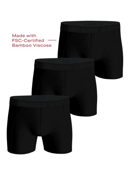 Björn Borg Bamboo Cotton Blend Boxers 3-pack Sort, XXL