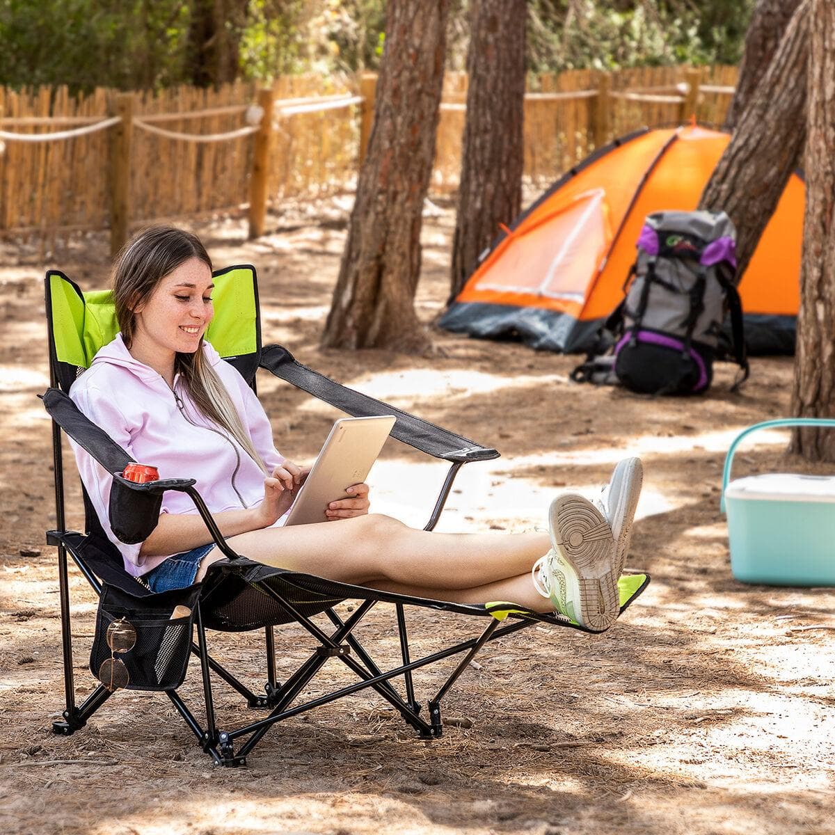 Sammenklappelig lounger-campingstol Kampfort