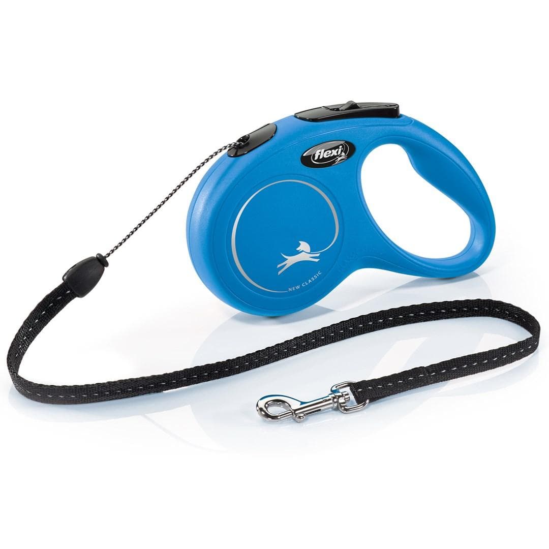 Hundesnor med rulle - flexi New Classic S, 5 m, blå