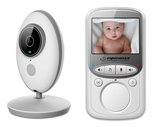 Video babyalarm - Esperanza EHM003, 2,4" LCD, hvid (50 m)