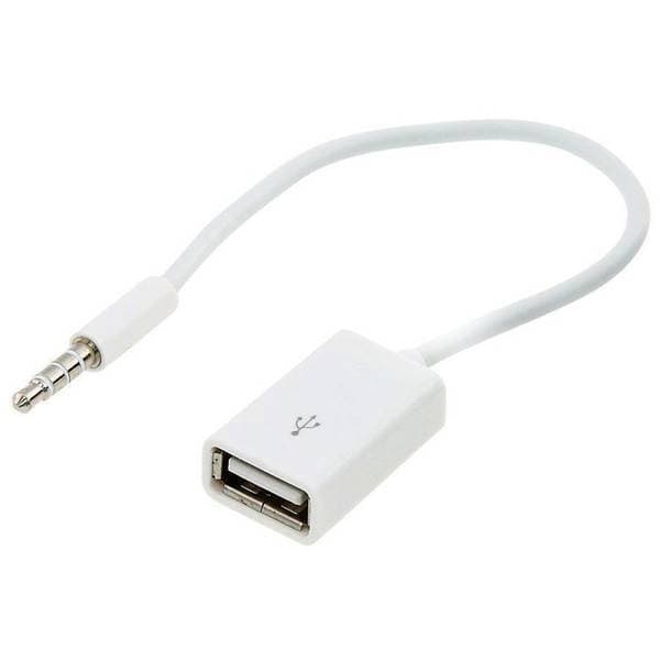 3.5mm Aux-han til USB-hun adapterkabel