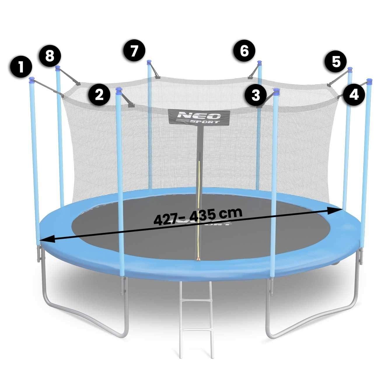 Indvendigt net til 435 cm 14 fod Neo-Sport trampoliner view 2