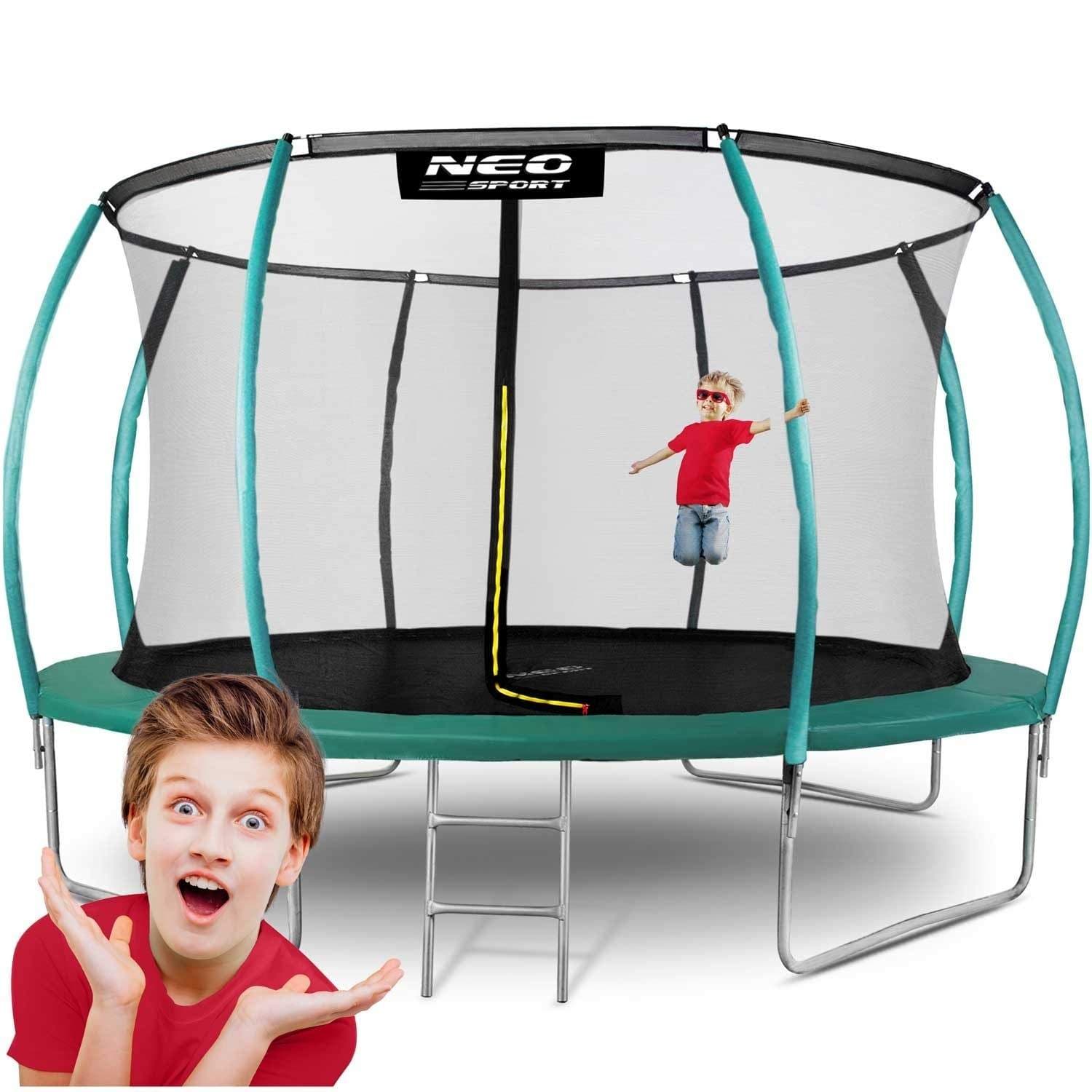 Profileret havetrampolin 14ft/435cm med Neo-Sport internt net