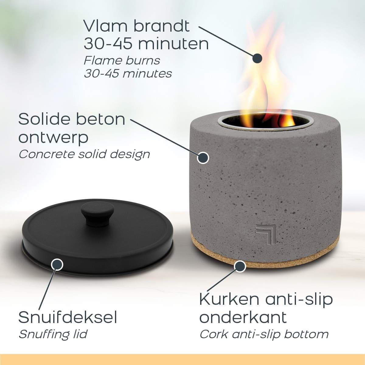 Bordplade Fire Pit - Mini Pejs - Ø10cm view 2