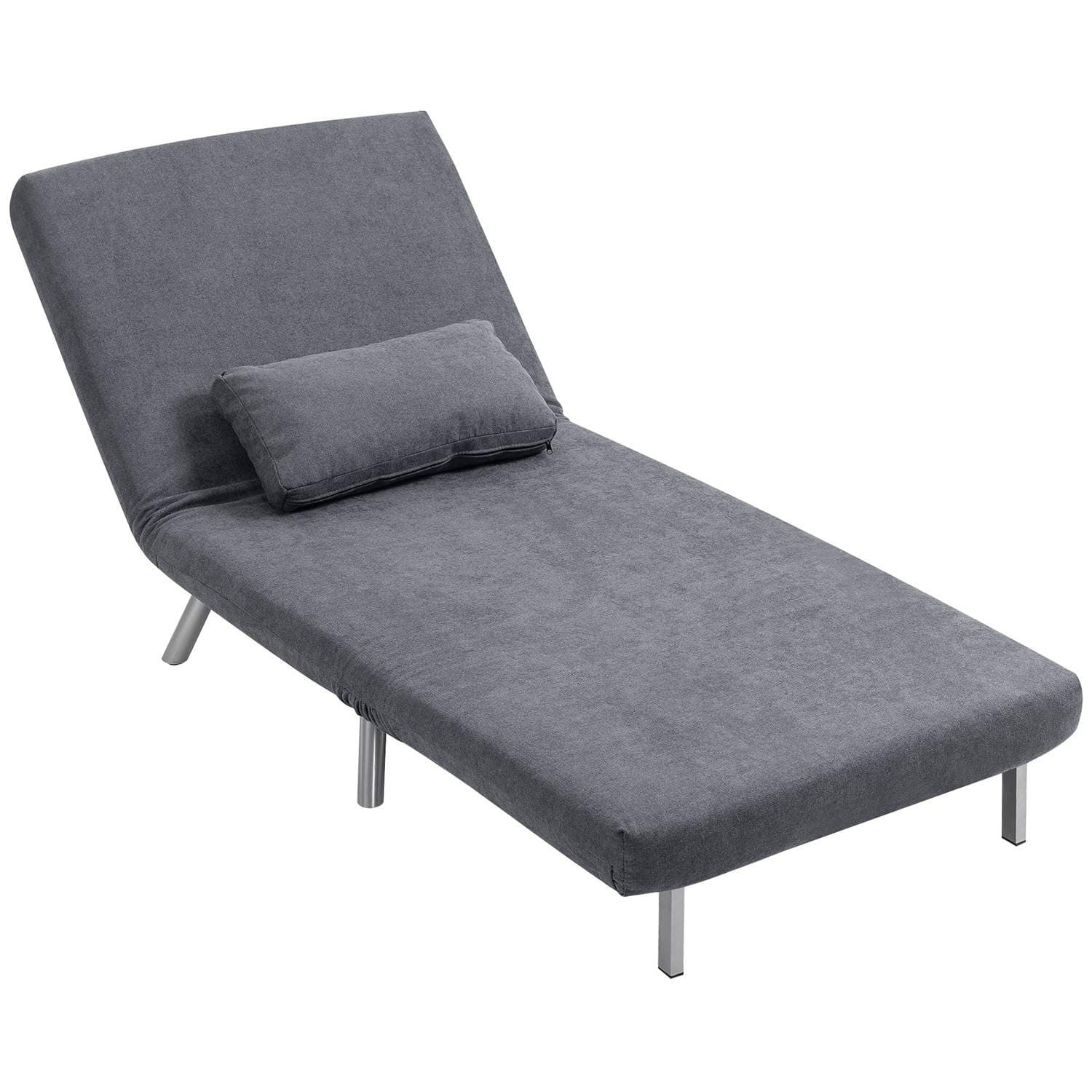 Cabriolet sovestol – mørkegrå, fløjl, justerbar
