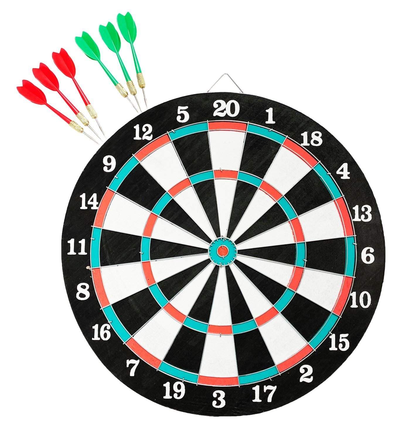 Dobbeltsidet dartskivesæt, 36 cm, 6 dartpile inkluderet