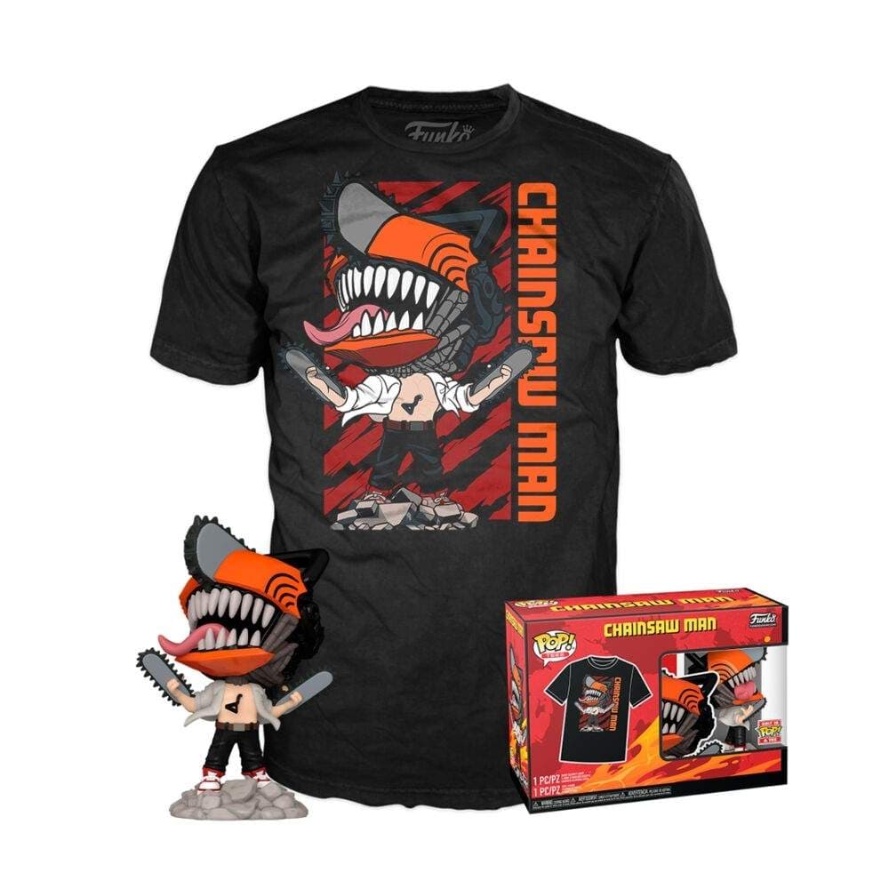Motorsavsmand springende figur med Pop & Tee-design