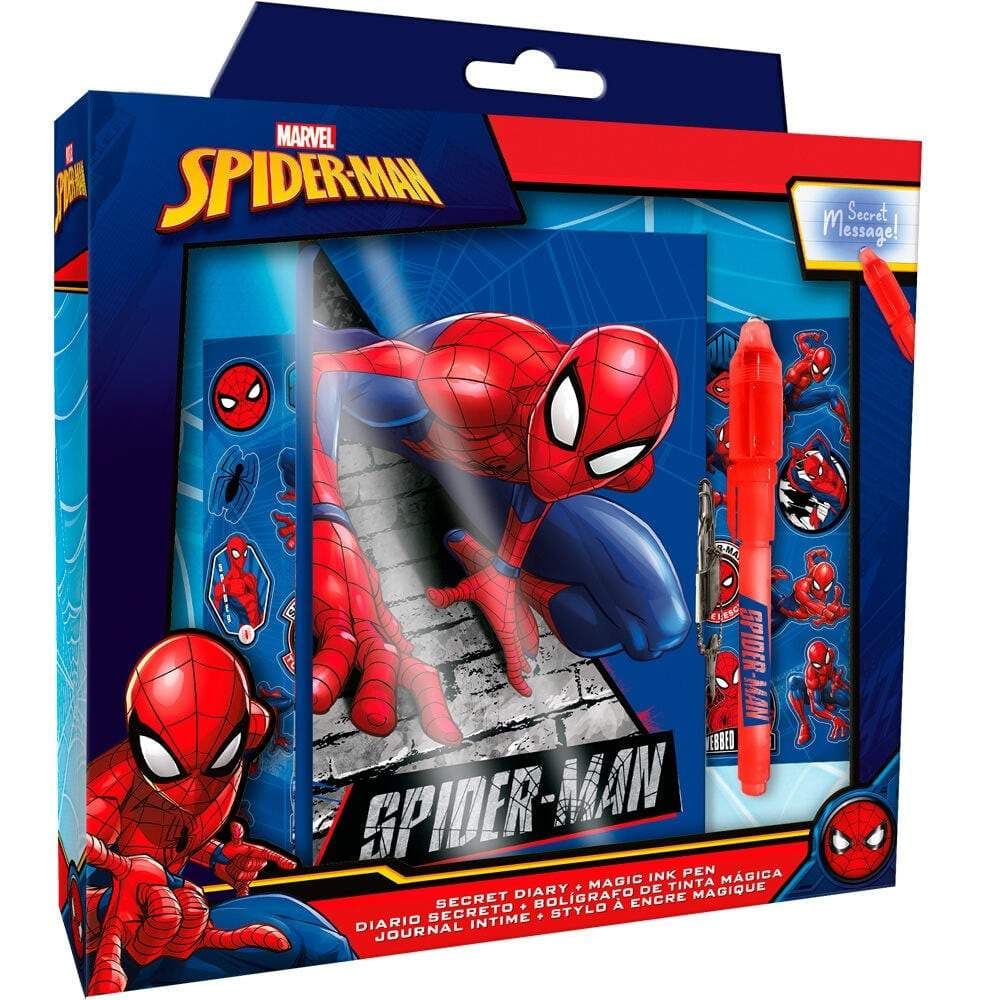 Spiderman-dagbog med magisk pen til børn