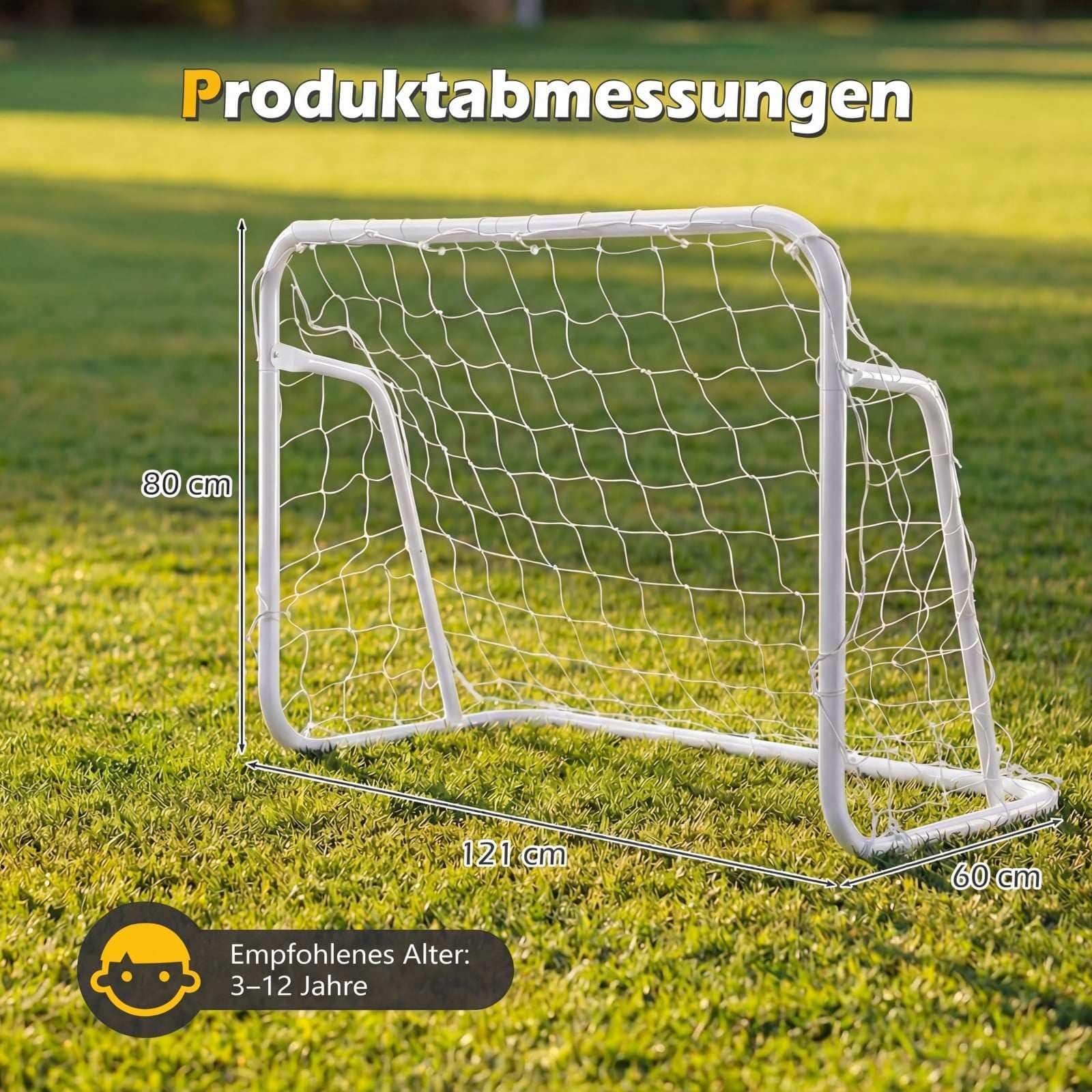 Bærbart fodboldmål med vejrbestandigt net – Børn og voksne view 2