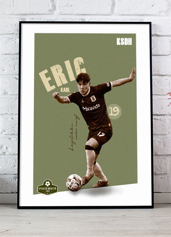 KSDH  AGF-plakat Eric Kahl - Download PDF og print selv i mange formater  kr. 299