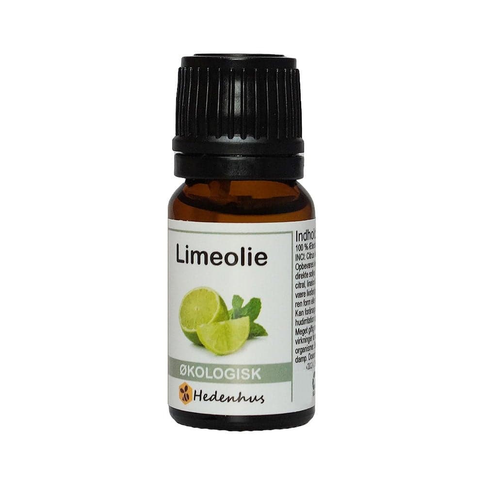 Æterisk olie lime - økologisk, koldpresset, 100 ml - Hedenhus Limeolie - Forfriskende duft, hudpleje, aromaterapi