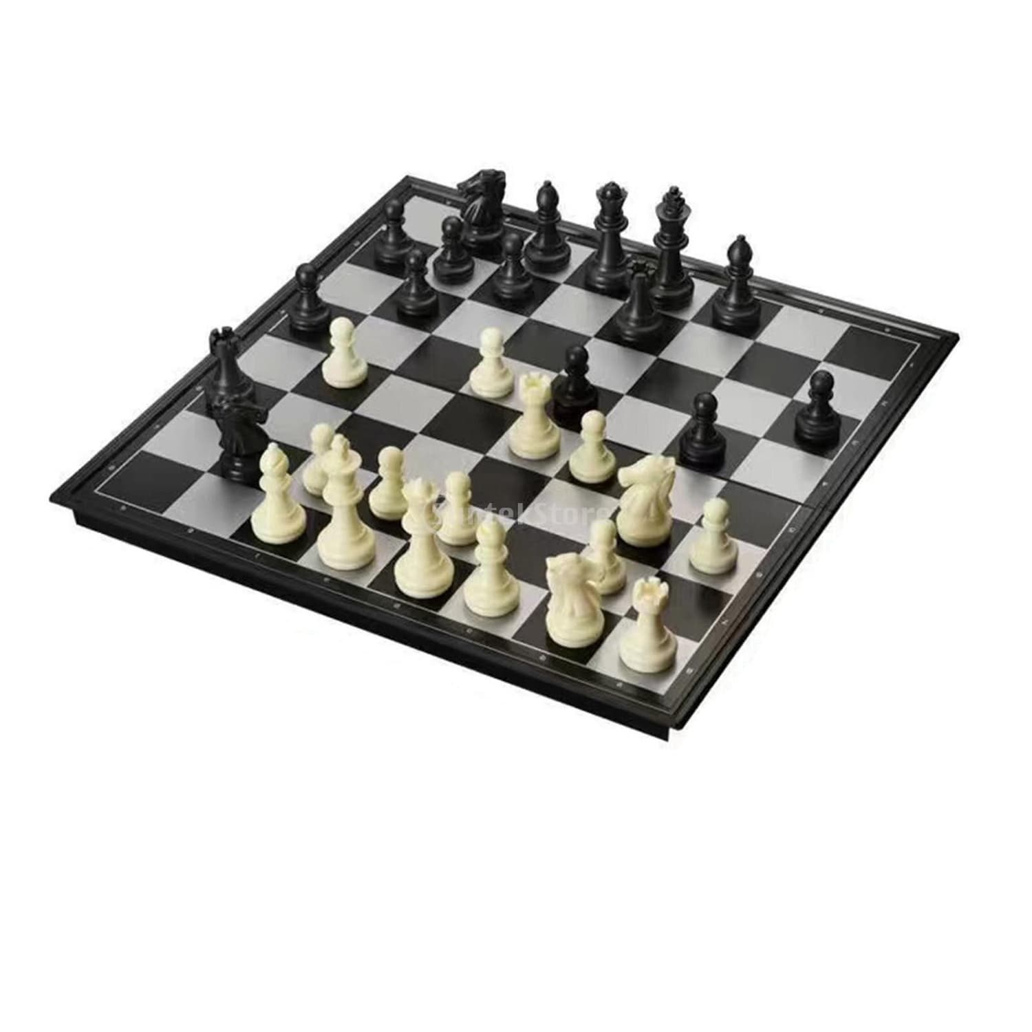 Sammenfoldeligt skakspil - magnetisk - 20 x 20 cm
