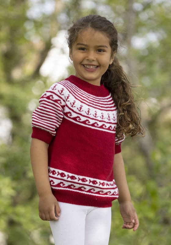 "Maritim" T-shirt- Viking Design 2323-2A Kit - 1 - 8år - Viking Bambino, fra Viking