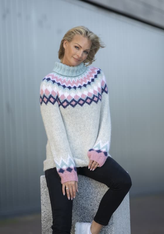 "Avery" Genser - Viking Design 2226-5 Kit - XS-XXL - Viking Alpaca Bris, fra Viking