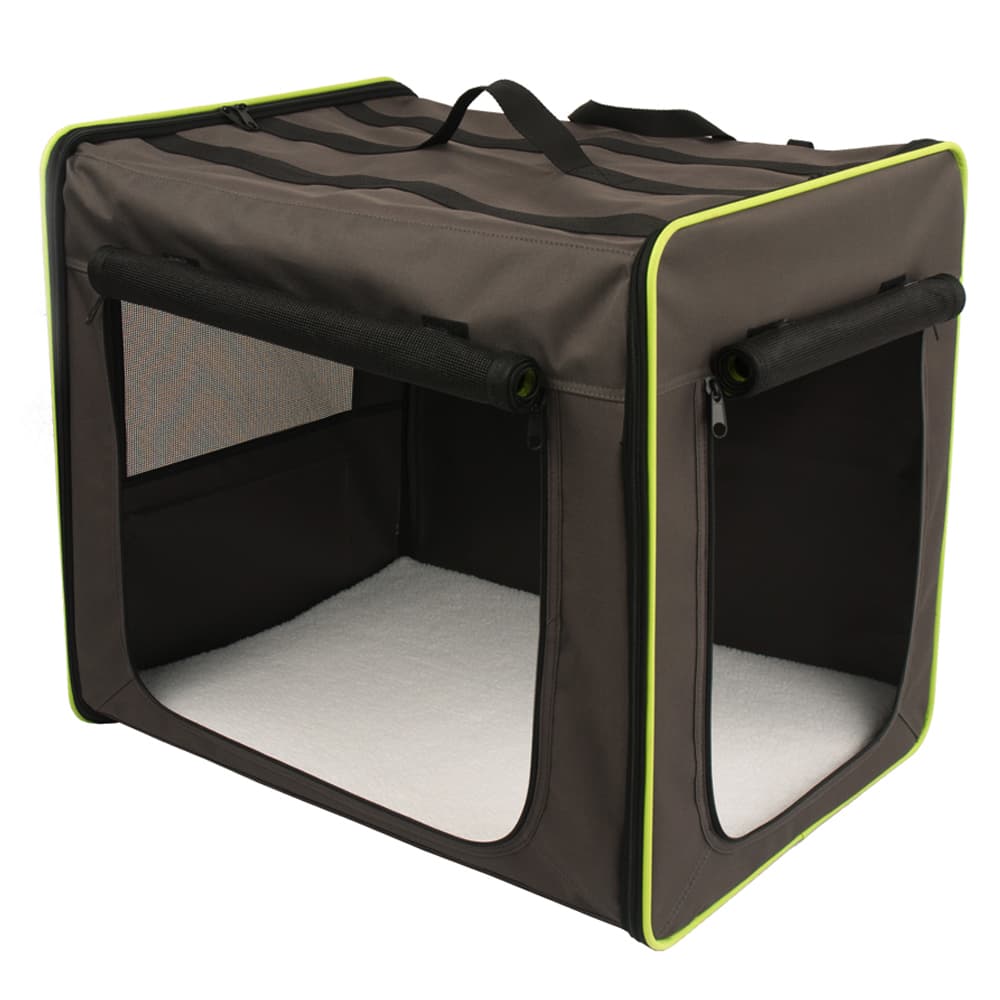 Foldbar transportkasse First Class Basic + Fleecetæppe Pawty - Hus str. S + tæppe L 100 x B 70 cm