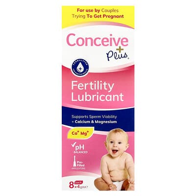 Conceive Plus, Fertilitetssmøremiddel, 8-pakning, 4 g pr. stk.