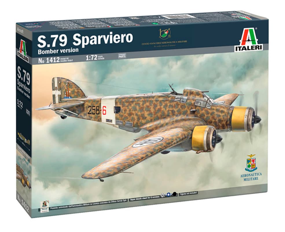 Italeri 1:72 S.79 Sparviero Bomber version - Modelfly
