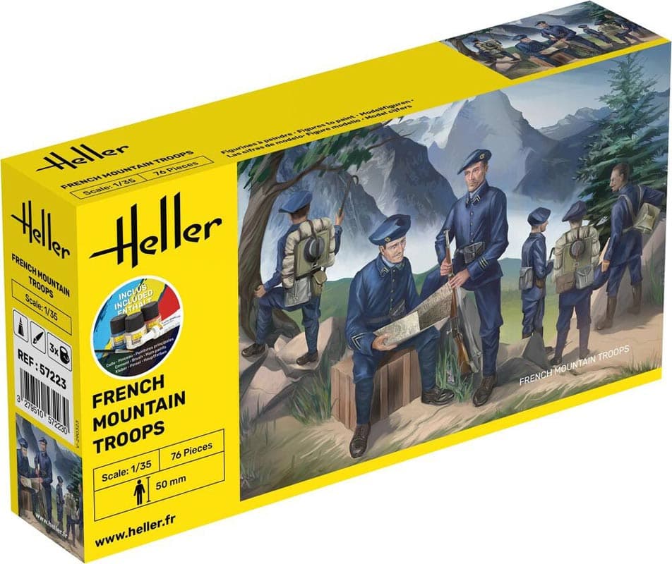 Heller Franske bjerg tropper start kit - 1:35