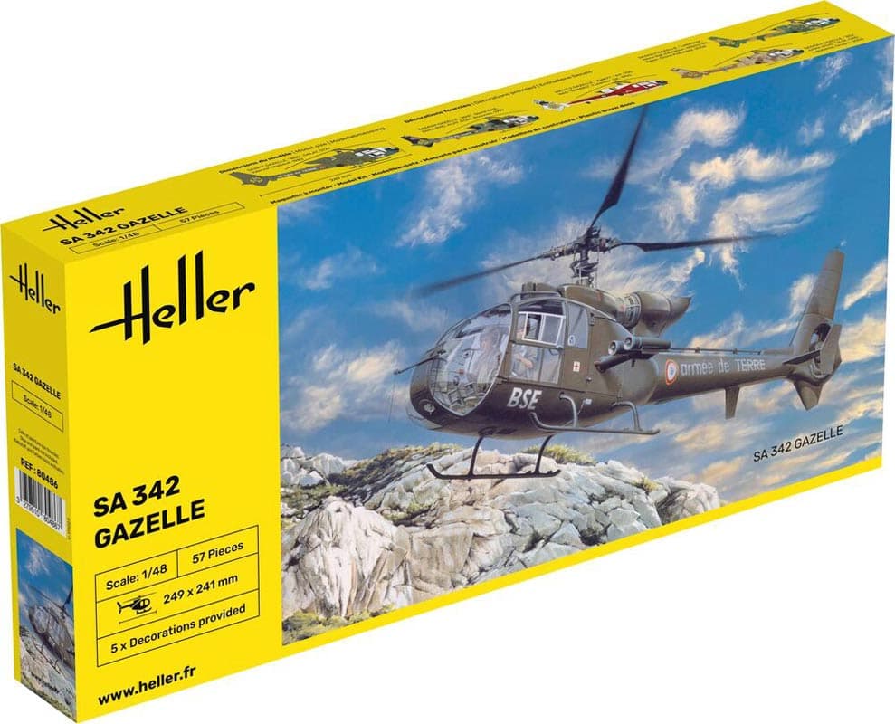 SA 342 Gazelle modelhelikopter - 1:48