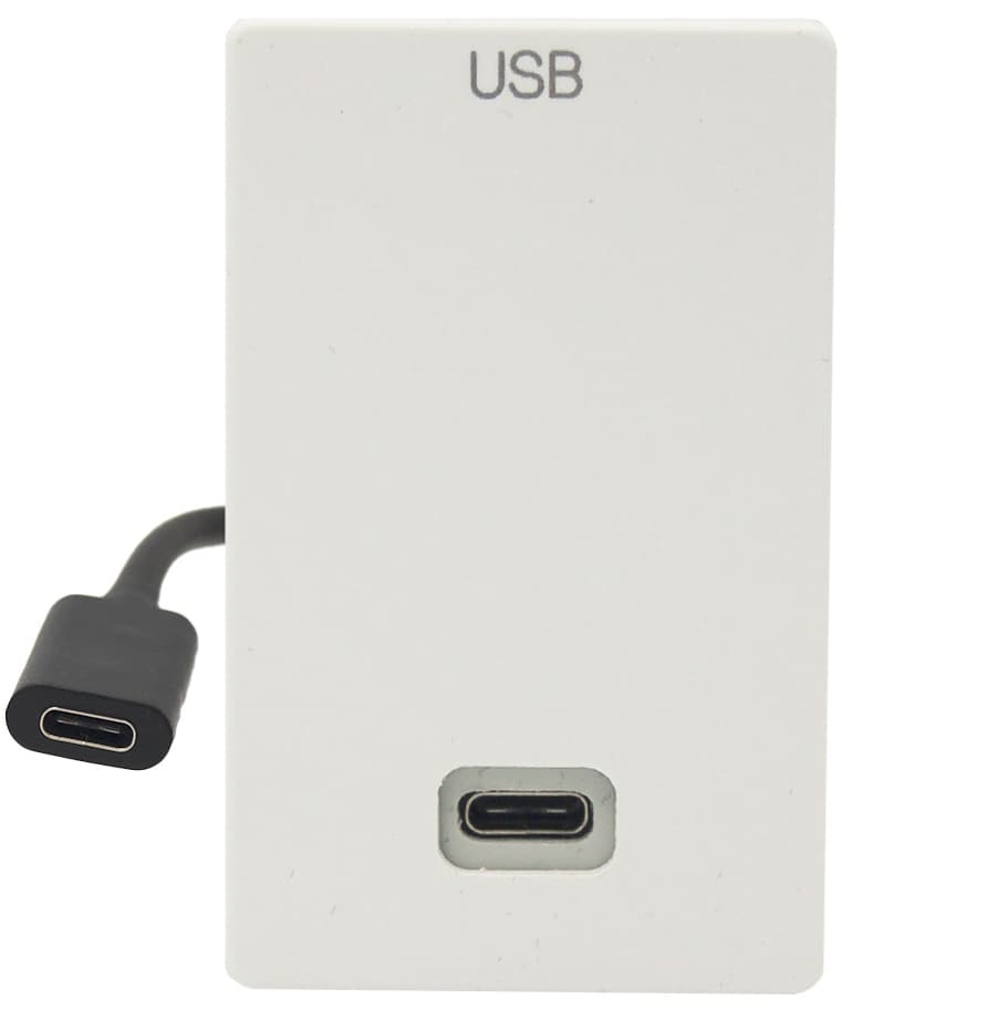 FUGA Vægudtag 09C - USB-C Kabeltilslutning”‹ Hvid