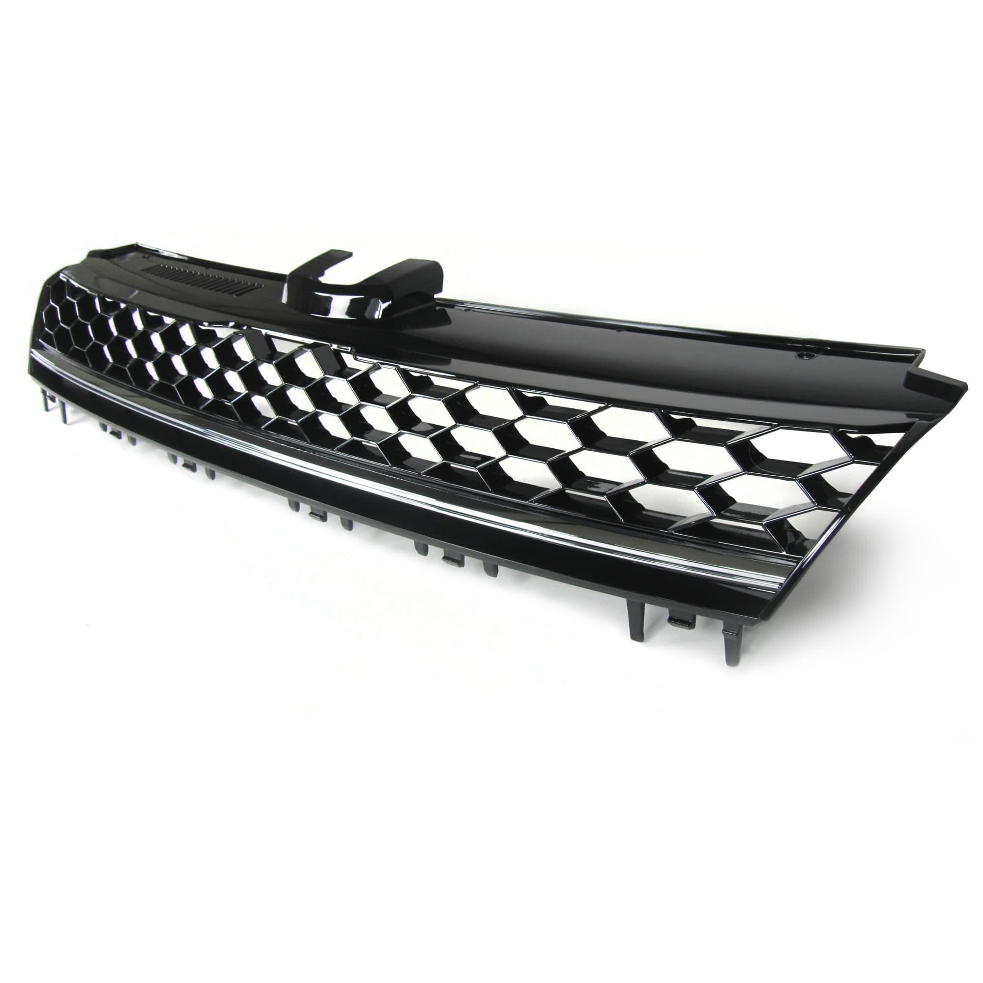 JOM Frontgrill med honeycomb gitter i sort/krom til VW Golf 7 årgang 08.2012- - uden logo