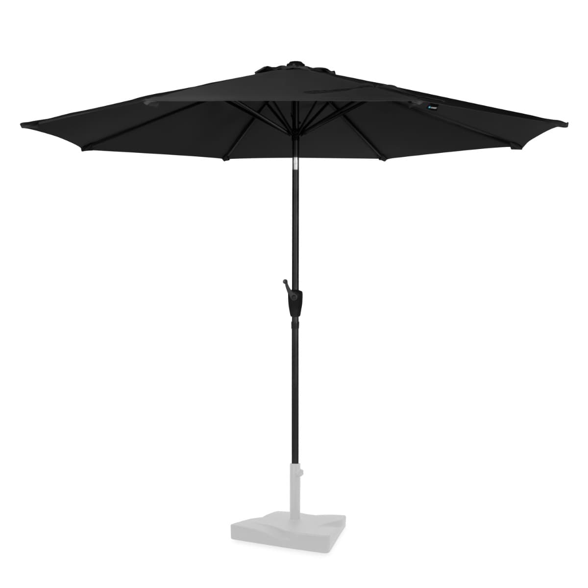 Premium Parasol Recanti Ø300cm - inkl. overtræk - rund | Sort