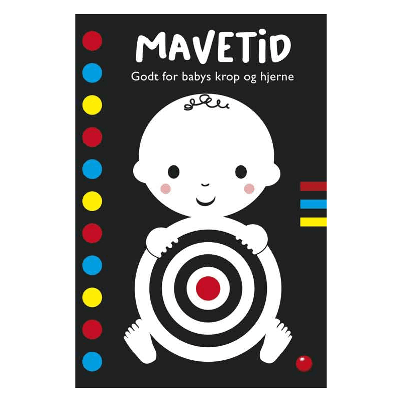 Mavetid - Sort hvid fold-ud papbog til baby