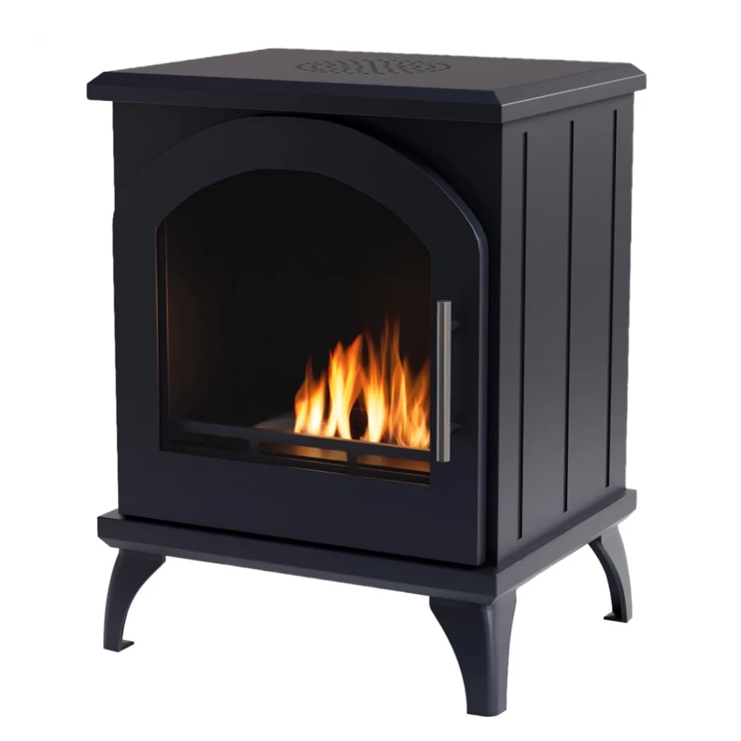 ScandiFlames Austin Black - Fritstående bioethanol pejseovn - 5 timers brændetid - 1,6 kW varmeeffekt