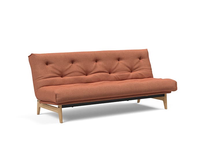 Innovation Living - Innovation Aslak sovesofa m/fast betræk 140x200 cm -  Soft Spring madras-301
