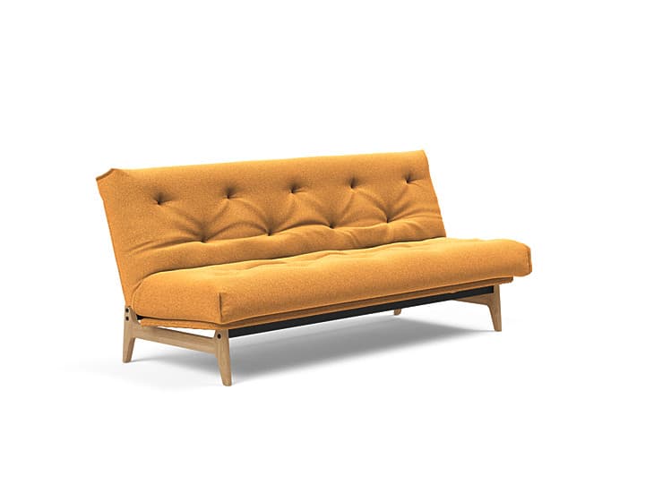 Innovation Living - Innovation Aslak sovesofa m/fast betræk 140x200 cm -  Soft Spring madras-536