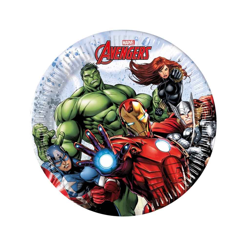 Avengers kagetallerkner 8 stk.