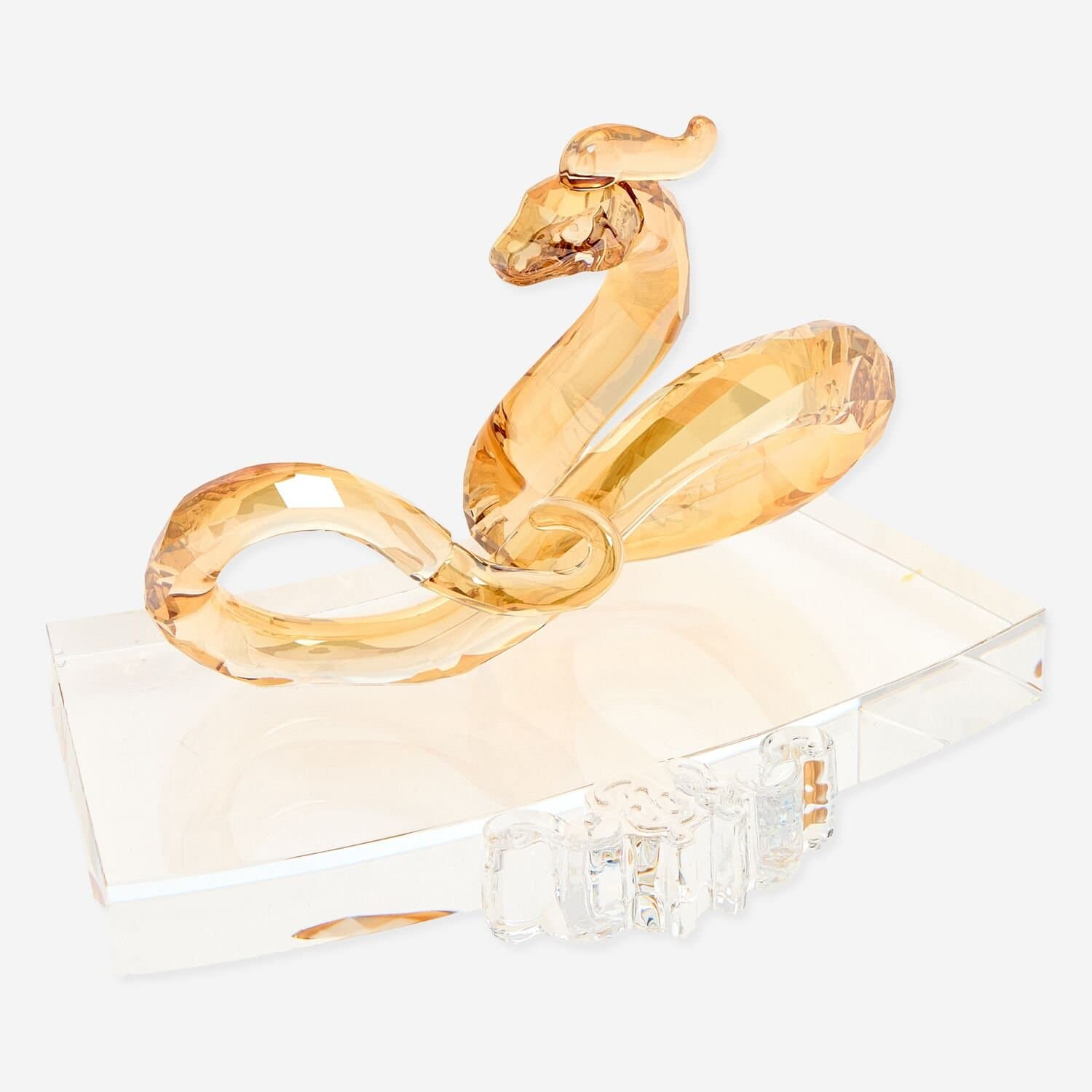 Swarovski Snake Crystal Figurine Chinese Zodiac Gold Tone 5416603