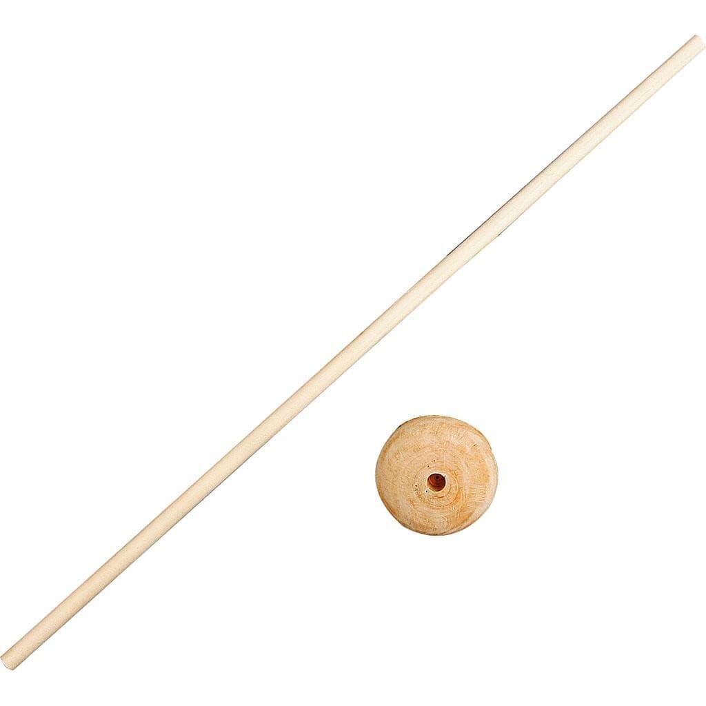 Pind med fod, 30 cm, blandet træ, 10 sæt
