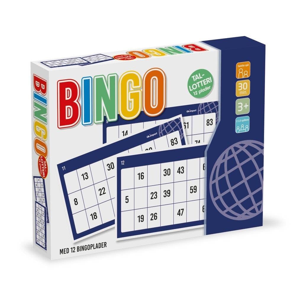 Bingo m. 12  plader - Fra 3 år