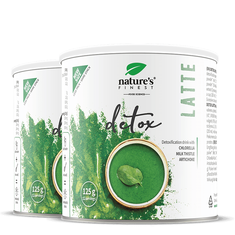 Nature's Finest Detox Latte | superfood detox latte til udrensning af kroppen | chlorella + marietidsel + artiskok til fordøjelse + vægtstøtte