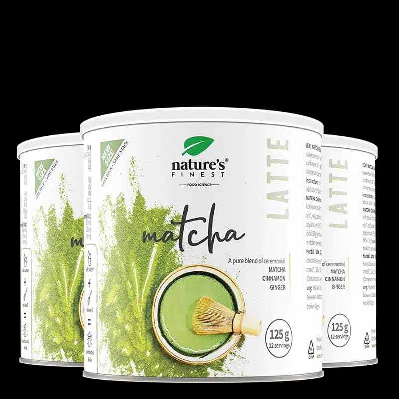 Matcha Chai Latte | Rig på Chlorophyll | Matcha, Kanel, Ingefær | Naturlig Alternativ til Kaffe | Antioxidanter | Mere Energi
