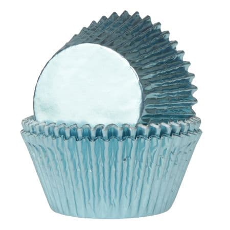 Baby Blue Folie Muffinsforme 24 stk, House of Marie