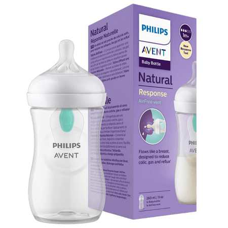 Philips Avent Natural Response 0+ Måneder Babyflaske med AirFree Vent – 260 ml