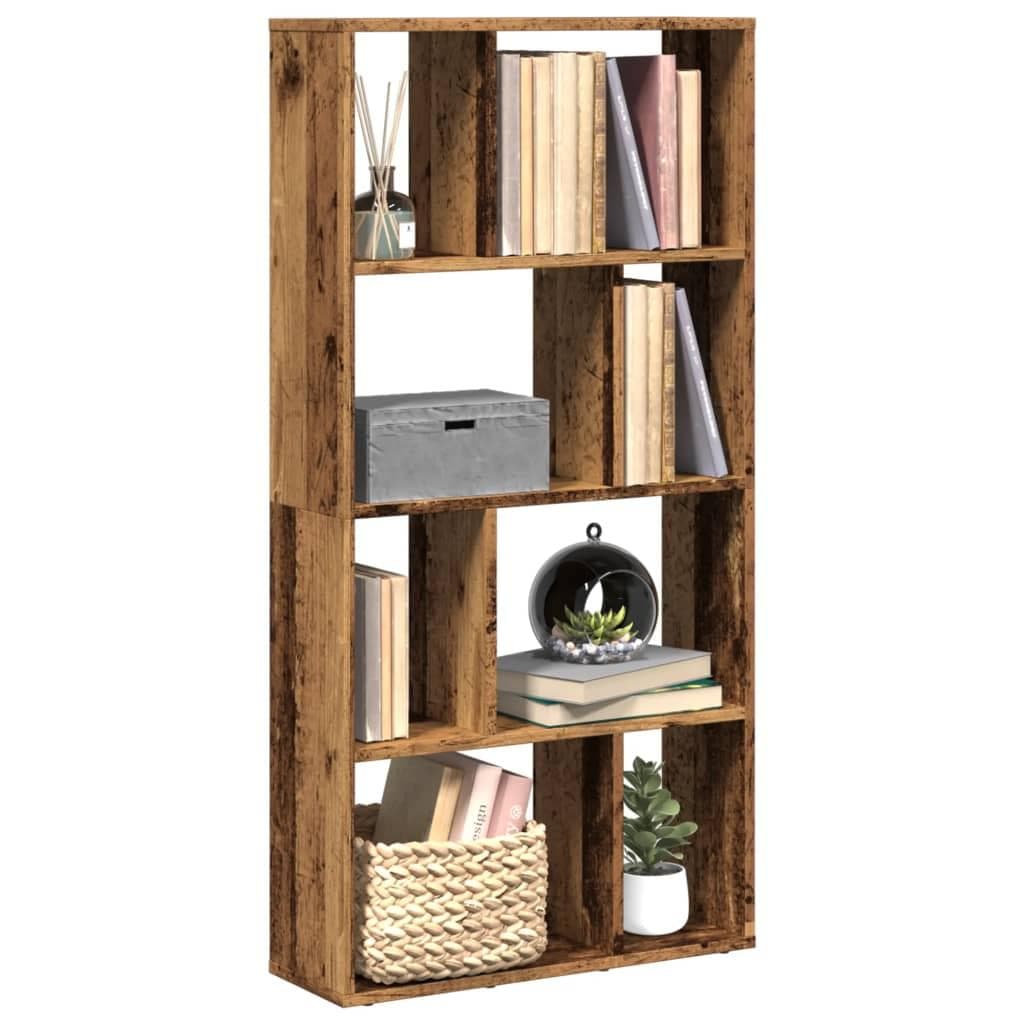 Bogreol 60x20x120 cm konstrueret træ antikt træ